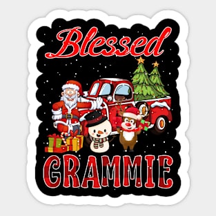 Blessed Grammie Red Plaid Christmas Sticker